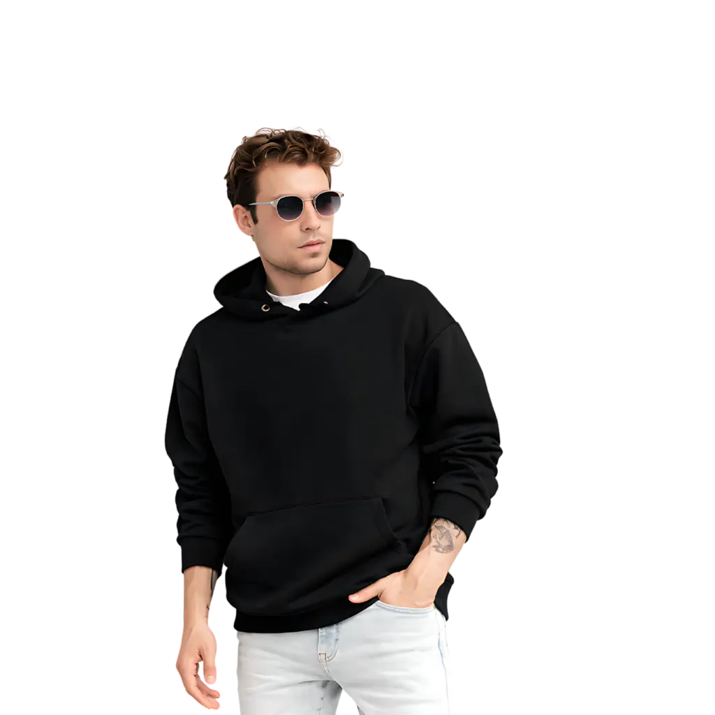 Casual hoodies for men soft comfortable winter wear with hood and pockets
